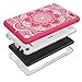 Hocase Fire 7 Case - Hybrid Rugged Shock Proof Protective Cover Case For Amazon Fire 7 Inch Tablet (5th Generation - 2015 release Only) - Hot Pink Flower / Grey