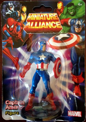 Marvel Miniature Alliance 2.75" PVC Figurine - Captain America (Individually packaged on Blister Card)