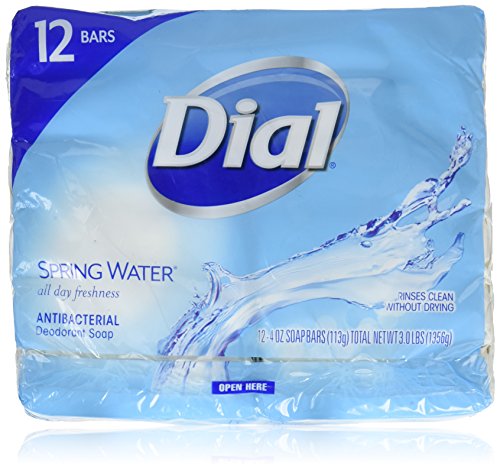 Dial Antibacterial Deodorant Spring Water Bar Soap - 12pk - 4oz each