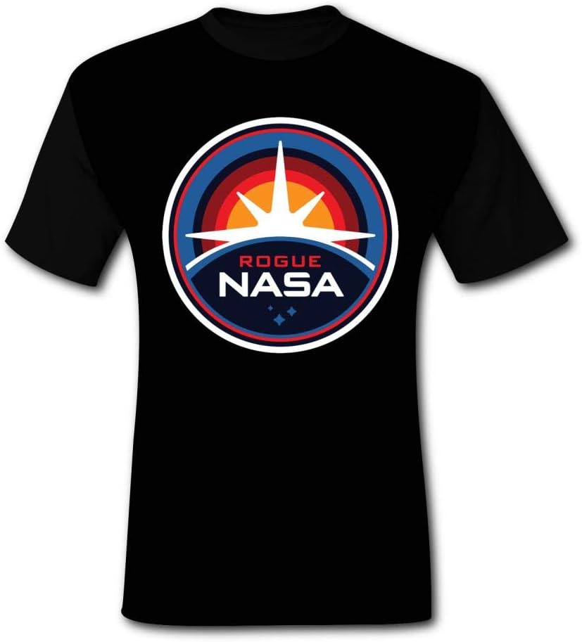 KOYIDBIEG Men's T Shirt NASA Logo 3D Short Sleeve Casual Labelless Shirt Baseball Tees