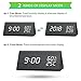 Digital Alarm Clock, Dual Time (12/24) Mode, Three Alarm Sets, Date LED Display, 3 Levels Brightness, Temperature and Humidity Wood Grain Clock for Bedrooms