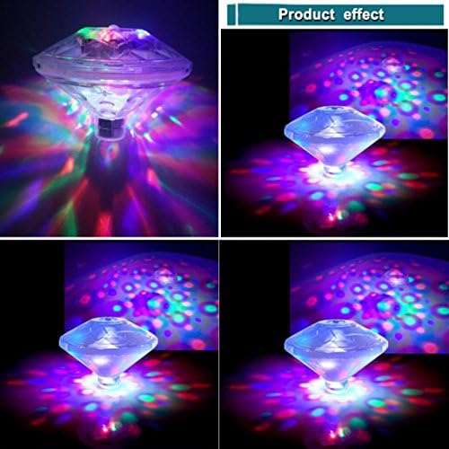sunshopping Underwater Light Show Changing Light Bath Toys for Kids(7 Lighting Modes) Waterproof Lightning Bulb Lamp Bath Toy Colorful Floating Lights for Party Pond Spa Bathtub Swimming Pool