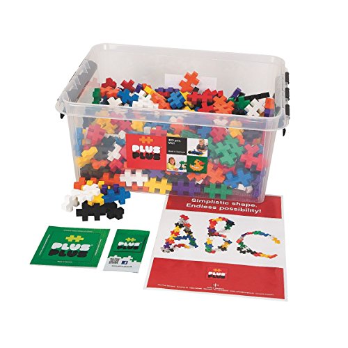 PLUS PLUS Big Size 400-Piece Basic Color Assortment in Plastic Tub