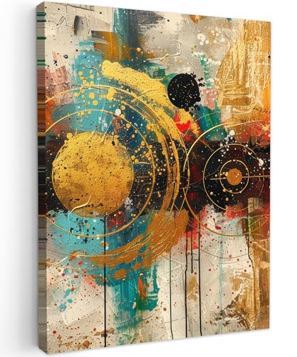 MuchoWow© Bilder Wohnzimmer Deko Modern Wandbild Kunstdruck auf Leinwand