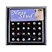 Yantu 18/24/40/60 316L Surgical Steel Nose Stud Nose Rings Bone Stud Gem Star Shape Lot 24 Pieces in Case Mix Colors