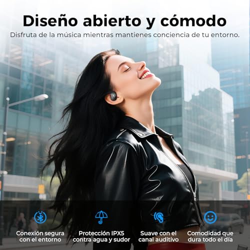 MINISO X15PRO AI Auriculares Traductores, Traductor Instantaneo de Voz 3 en 1 en Tiempo Real en 134 Idiomas con App, Compatible con iOS y Android, Negro