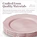 Silver Spoons 20 Premium Reusable Plastic Salad Plates | Vintage - Blush | 9'