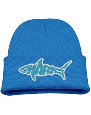 Art Shark Pattern Kid's Hats Winter Funny Soft Knit Beanie Cap, Unisex