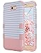 ULAK Galaxy J7 V Case, Galaxy J7 Perx Case, Galaxy J7 Sky Pro Case, Anti Slip Dust Scratch Shock Resistance Protective Cover for Samsung Galaxy J7 V (2017) (Rose Gold Stripes)
