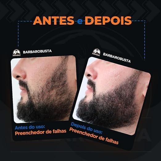 Barba Robusta Kit Para Preencher as Falhas da Barba 3 Preenchedores de Barba