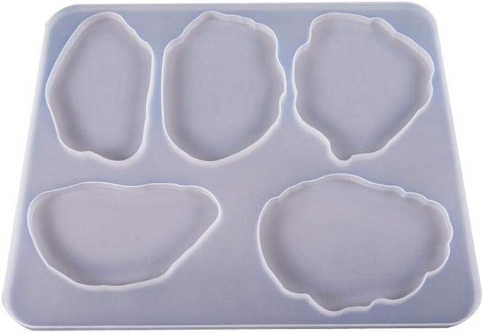rosemaryrose Silicone Resin Molds,Irregular Coaster Mould DIY Coaster Mould for Jewelry Making DIY Craft,Silicone Coasters