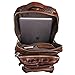BAIGIO Men's Genuine Leather Backpack Hiking Rucksack Travel Luggage 15 Inch Laptop Bag (Brown)