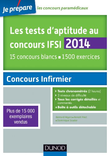 Les  tests d'aptitude au concours IFSI 2014