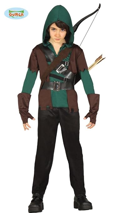 title=Costume Arrow Freccia Verde Bambino- Colore- Verde, Taglia- Medium 7- 9 Anni