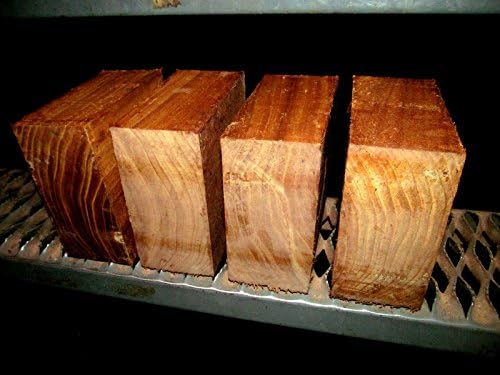 Lot 4 Chinese Elm 6" X 6" X 3" Bowl Blanks Lumber Wood Lathe Carve . Processed Green and Completely Sealed with Anchorseal .