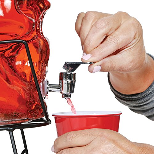 What on Earth Skull Shaped Glass Beverage Dispenser - 168 oz / 5 Liter Capacity - Thumbnail 4