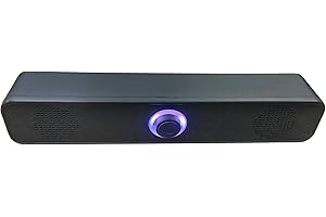 Laptop Speakers, USB Computer Speakers, Speaker for Monitor, Mini Portable Soundbar with Deep Bass, Wired PC Speaker for Desk