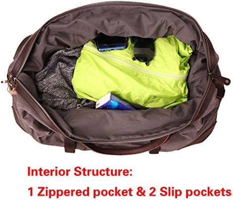 Canvas Duffel Bag TOPWOLFS 22" Travel Duffle Bag Tote Large Holdall Bag Luggage Carry On Weekender Bag Waterproof Waxed Canvas 4 Canvas Duffel Bag TOPWOLFS 22" Travel Duffle Bag Tote Large Holdall Bag Luggage Carry On Weekender Bag Waterproof Waxed Canvas