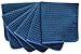 SINLAND Microfiber Waffle Weave Kitchen Dish Cloth Washcloths Quick Drying Dish Towels 13inch x13inch (6 Pack Blue)