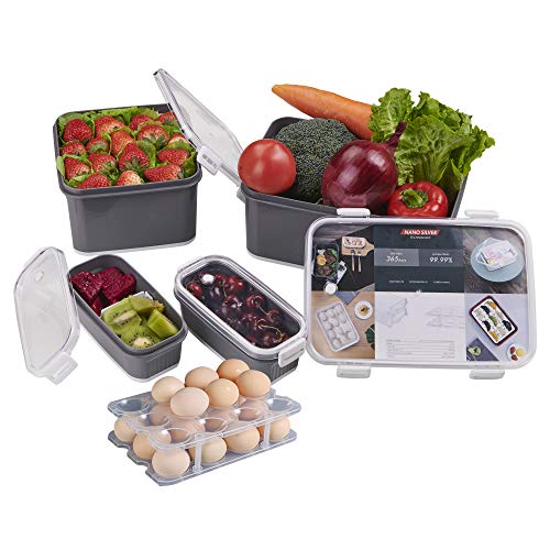 MChieHan 4 Pack Fresh Produce Keeper Fridge Vegetable Fruit Storage