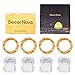 Decornova 19.7-Feet 60 LED Waterproof Copper Wire Rope String Lights with Timer,Battery Operated, Warm White (Set of 4)