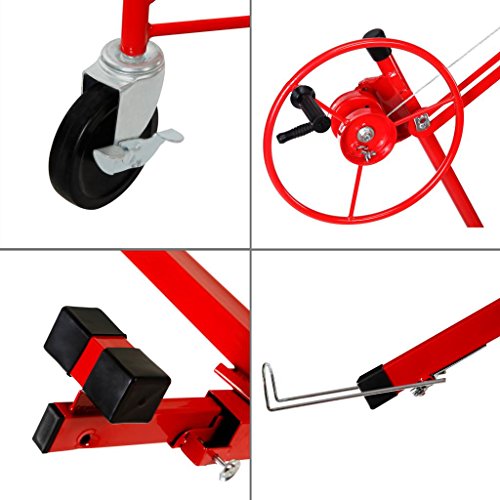 CHEAP Artist Hand Drywall 11' Lift Hoist Panel Jack Lifter Caster Wheel