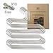 IDEALCRAFT Pants Hangers Scarf Hanger 5 Layers Space Saving Stainless Steel Clothes Organizer with 10 Clips, S Shape(4 Pack)