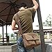 Daosen Vintage Canvas Large Unisex Messenger Sling Bag Casual Sport Shoulder Bag Messenger Bag Everyday Satchel Bag Brown