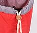 Charyeah Drawstring Cosmetic Bags Makeup Bag Travel Barrel Cases Kit Organizer Bathroom Storage Carry Case Toiletry Bags Multifunctional Bucket Toiletry Bag Polyester 300T (Red)