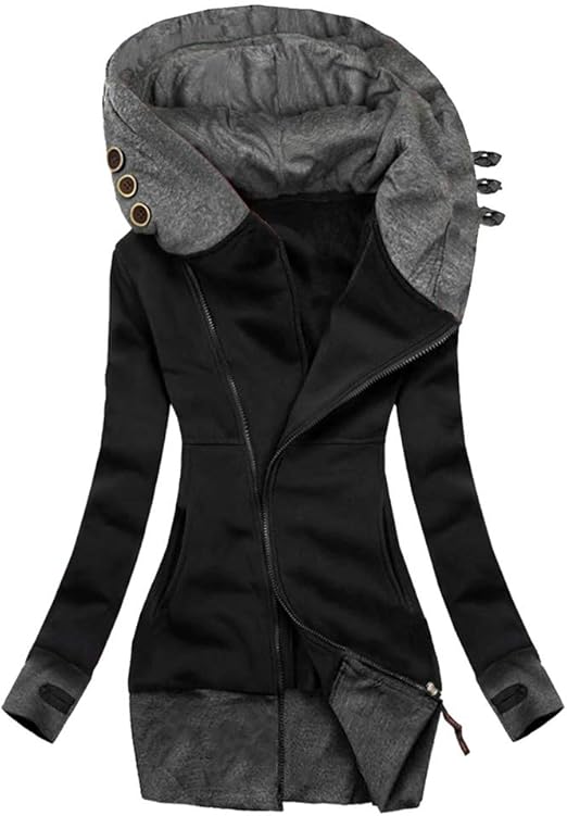 HEITIGN Casaco feminino com capuz, jaqueta quente de inverno