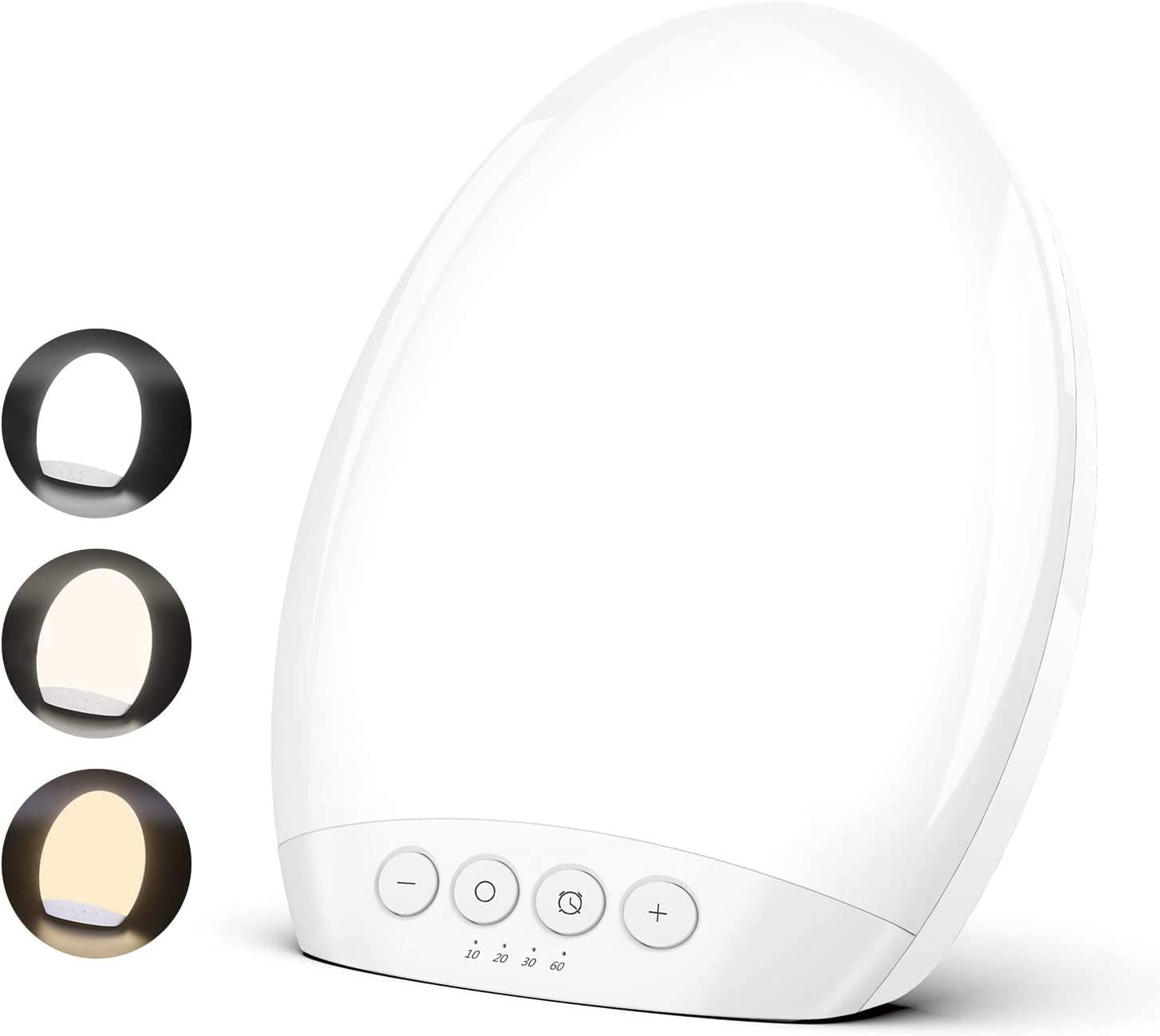 Sun Lamp, Sunlight Lamp 10,000 Lux, Portable Natural Daylight Lamp with Adjustable Colors and Brightness, 4 Timer Settings with Memory Function for Home/Office Use, White, GLD-1003