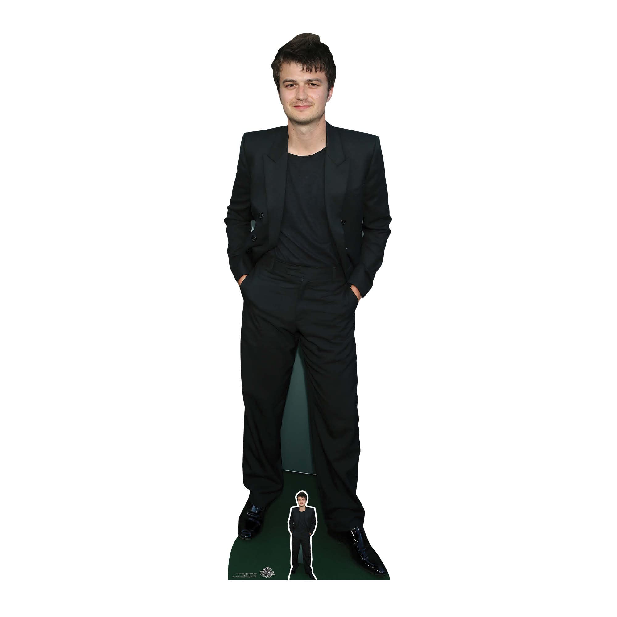 Star Cutouts Joe Keery Black Suit Lifesize Cardboard Cutout with Mini – TV & Movie Star Party Decoration, Fan Display & Collector Gift