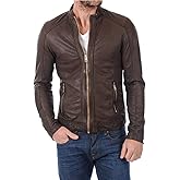 LUIS Men’s Bomber Style And Biker’s Chocolate Brown Leather Jackets For Men’s