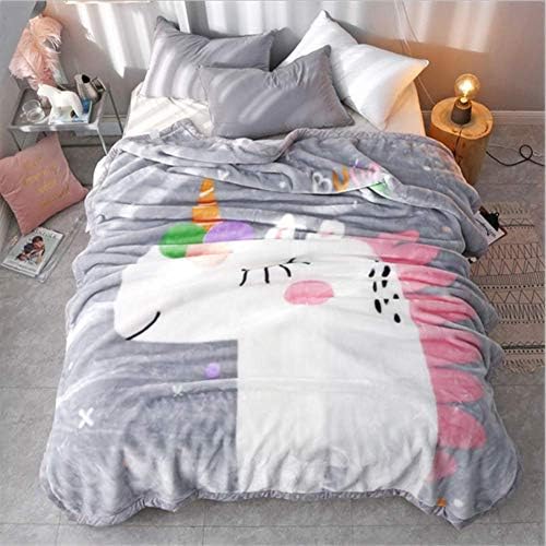DANGTOP Unicorn Blanket Kids/Adult Soft Warm Blankets Cartoon Multicolor Bedding Throw, High Weigh Thick Plush Fall Asleep for All Season, Girls Gift (Unicorn, 78.8"X 90.62") …