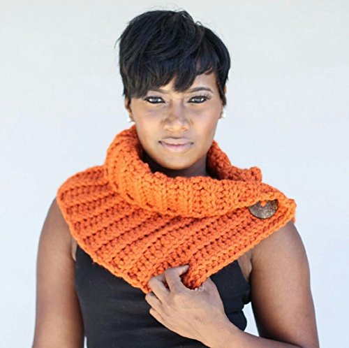 Orange Cowl - Crochet Scarf -Cowl-Neck warmer