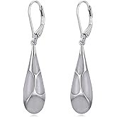 HPQQ Teardrop Earrings for Women 925 Sterling Silver Enamel Dangle Earrings Jewelry Birthday Valentine's Day Gifts for Her