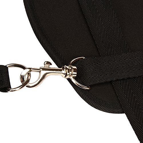 Soft Comfortable Cuffs for Ankle and Hand Wrist - Fits Almost Any Size Mattress Bed Strap Set Kit with Neck Pillow(Black)