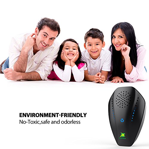 Neatmaster Bug Repellent Electronic Ultrasonic Pest Repeller Plug in -Mosquito Repellent, Pest Control for Roach, Mice, Spider, Ant, Rodent (Black)