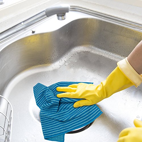 Microfiber Cleaning and Polishing Cloth for Stainless Steel by Care Touch – Double Sided Towel for Smooth and Textured Cleaning; Cars, Household Appliances, Pack of 3