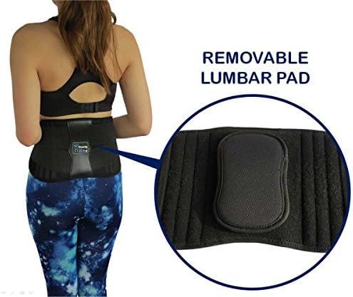 ComfyMed® Premium Quality Back Brace CM-102M with Removable Lumbar Pad for Lower Back Pain Relief - Support Belt for Sciatica, Scoliosis or Herniated Disc