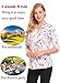 Lomon Women Floral Print Blouse Casual Long Sleeve Chiffon Shirt Top With Zipper For Work