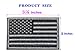 U-LIAN USA Flag Patch Embroidered American Flag Tactical Patch Hook&Loop Fastener Backing Emblem (Black+Silver Grey)