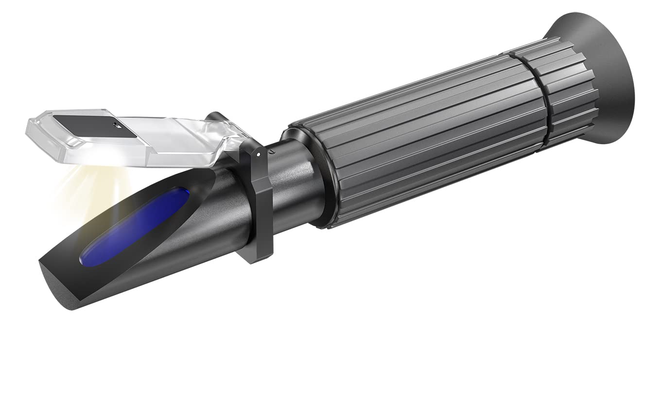 ARKA - Refractometer - Density Meter/Salinity with Temperature Compensation, Double Display, for Any Saltwater Aquarium, 1 Piece (1 Pack)