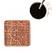 Denver Map Coaster by O3 Design Studio, Set Of 4, Sapele Wooden Coaster With City Map, Handmade