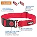 beebiepet 2 Packs Classic Dog Collar with Quick Release Buckle Adjustable Dog Collars for Small Medium Large Dogs (M Neck 14″-19″, Red)thumb 2