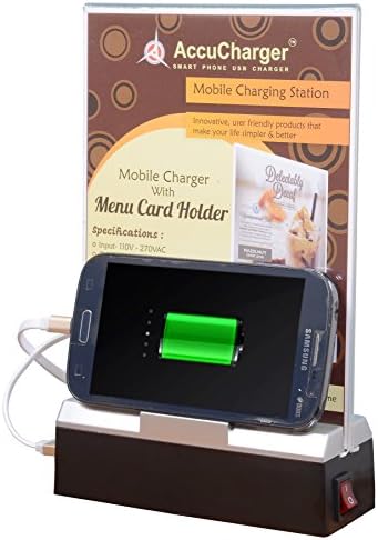 AccuCharger Mobile Charger with Menu Card Holder ( Mobile Charging Station)