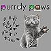 Purrdy Paws Soft Nail Caps for Cat Claws Black Kitten