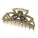 beautyxyz Rhinestone Metal Claw Hair Clip for Womens, Brown, X-Large