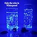 Fairy Lights Battery Operated Starry Firefly Silvery Wire String Lights 15 Pack 7.2ft 20 LED Jar Table Centerpiece for Wedding Christmas Halloween Party Decoration (Blue)
