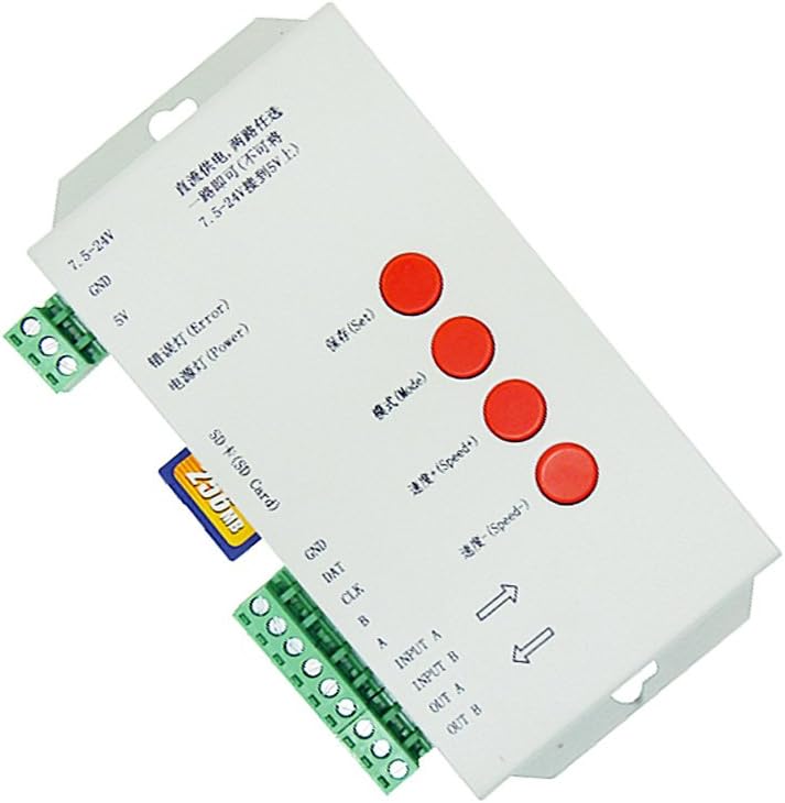 KiwiLighting T1000S SD Card Controller WS2811 WS2801 WS2803 LP6803 RGB LED Strip DC5-24V